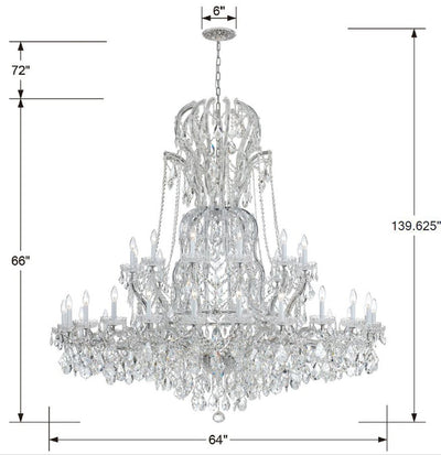 Maria Theresa 37 Light Spectra Crystal Polished Chrome Chandelier Chandelier Crystorama