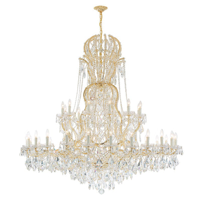 Maria Theresa 37 Light Hand Cut Crystal Gold Chandelier Chandelier Crystorama