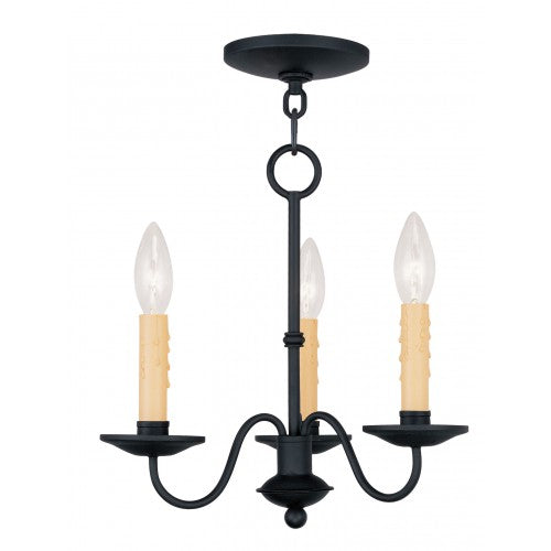 3 Light Black Chandelier Chandelier Livex