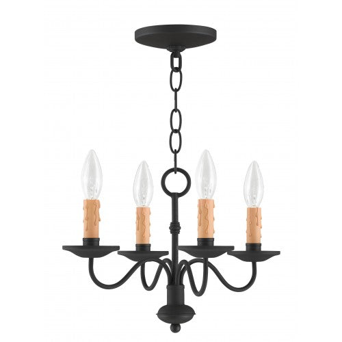 4 Light Black Chandelier Chandelier Livex