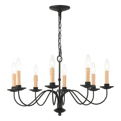 8 Light Black Chandelier Chandelier Livex