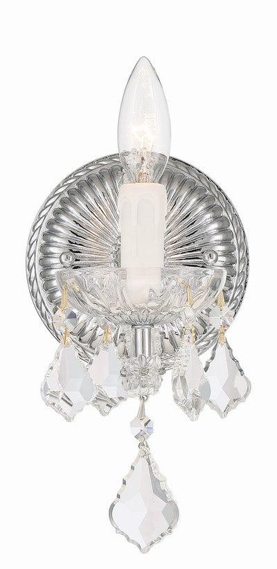 Maria Theresa 1 Light Hand Cut Crystal Polished Chrome Sconce Wall Sconce Crystorama