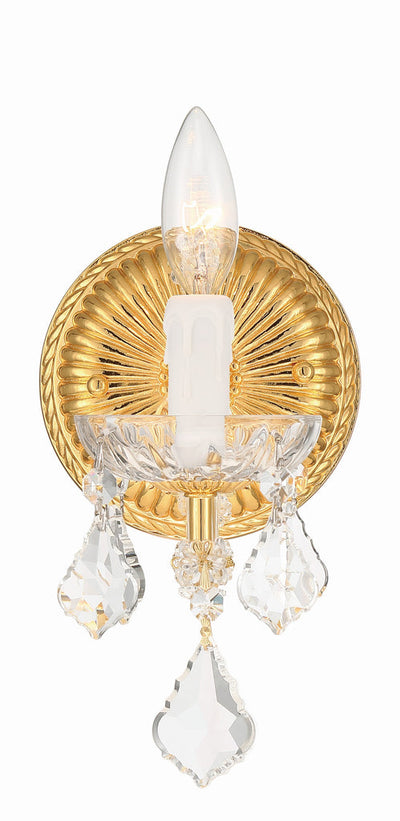 Maria Theresa 1 Light Hand Cut Crystal Gold Sconce Wall Sconce Crystorama