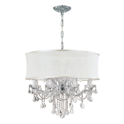 Brentwood 12 Light Swarovski Strass Crystal Smooth Shade Polished Chrome Chandelier Chandelier Crystorama