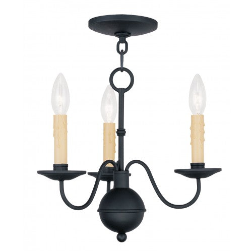 3 Light Black Chandelier Chandelier Livex