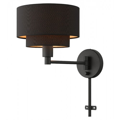 1 Light Black Swing Arm Wall Lamp Wall Sconce Livex