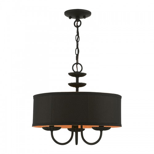 3 Light Black Pendant Chandelier Chandelier Livex