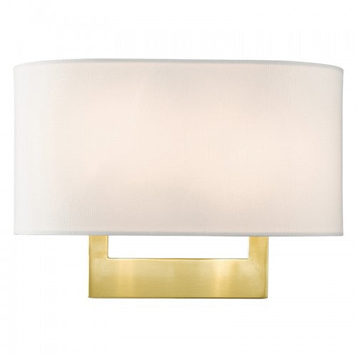 2 Light Satin Brass Medium ADA Sconce Wall Sconce Livex