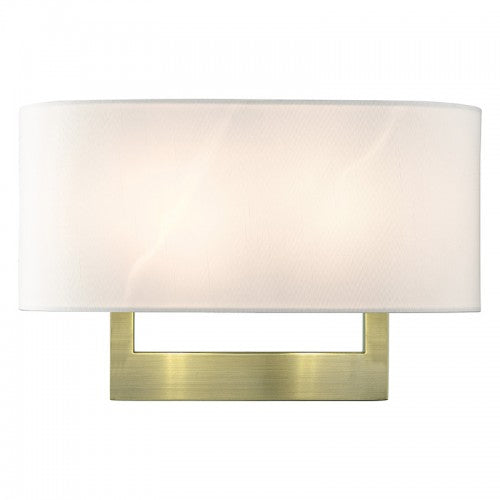 2 Light Antique Brass Large ADA Sconce Wall Sconce Livex