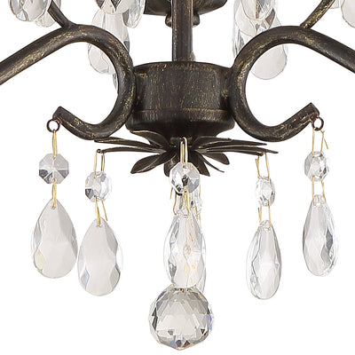 Paris Market 3 Light Spectra Crystal English Bronze Mini Chandelier Chandelier Crystorama