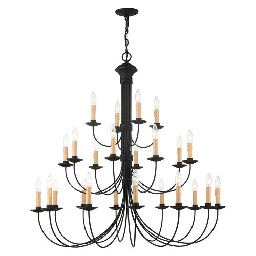 24 Light Black Chandelier Chandelier Livex