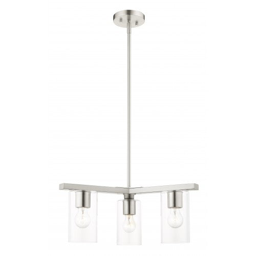 3 Light Brushed Nickel Chandelier Chandelier Livex