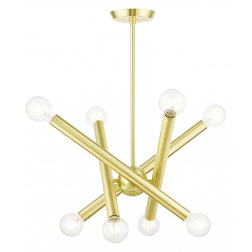 8 Light Satin Brass Chandelier Chandelier Livex