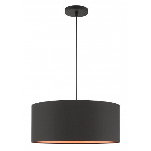 3 Light Black Pendant Pendant Livex