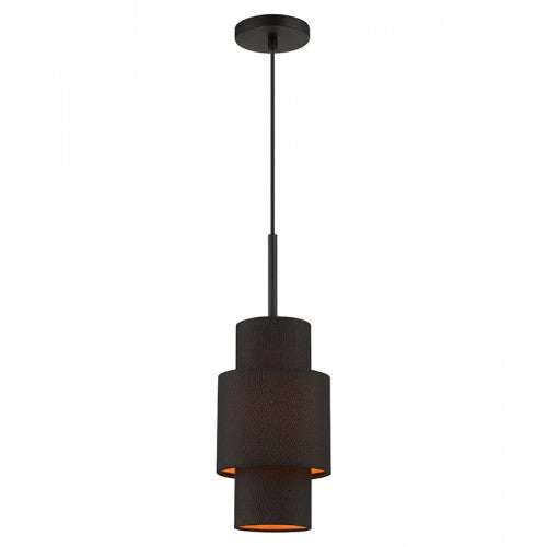 1 Light Black Pendant Pendant Livex