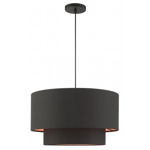 3 Light Black Pendant Pendant Livex