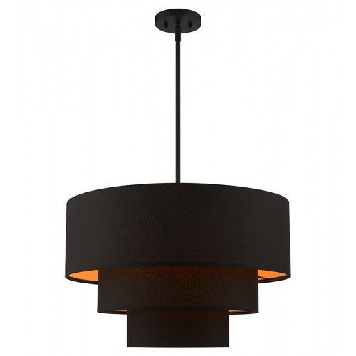 4 Light Black Pendant Chandelier Chandelier Livex