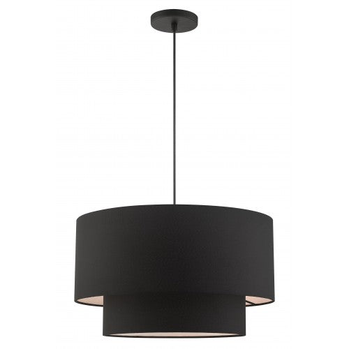 3 Light Black Pendant Pendant Livex