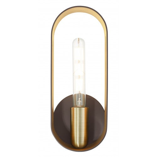 1 Light Bronze with Antique Brass Accents ADA Single Sconce Wall Sconce Livex