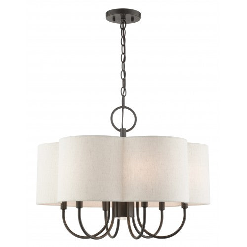 7 Light English Bronze Chandelier Chandelier Livex