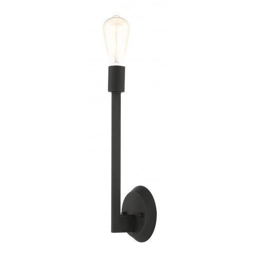 1 Light Black Wall Sconce Wall Sconce Livex