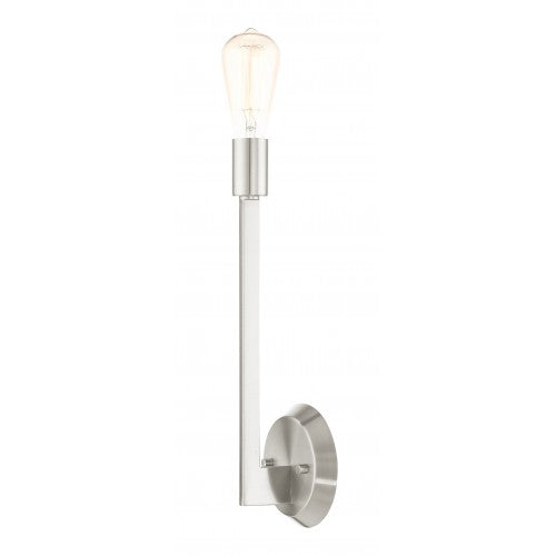 1 Light Brushed Nickel Wall Sconce Wall Sconce Livex