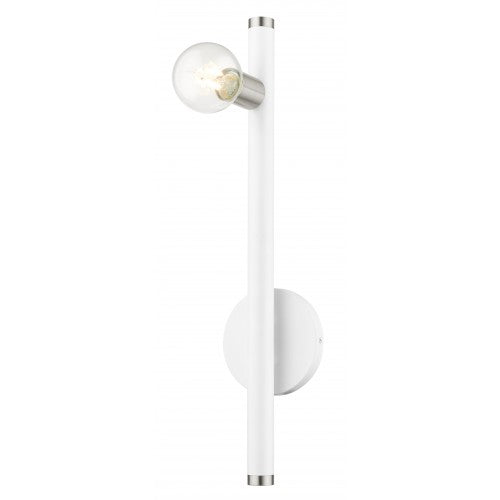 1 Light White Wall Sconce Wall Sconce Livex