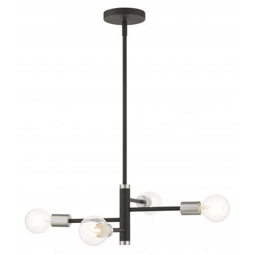 4 Light Black Chandelier Chandelier Livex