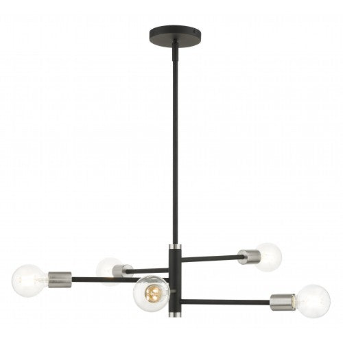 5 Light Black Chandelier Chandelier Livex