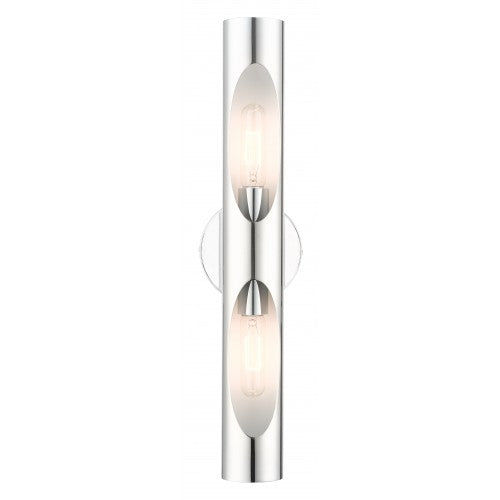 2 Light Polished Chrome ADA Sconce Wall Sconce Livex