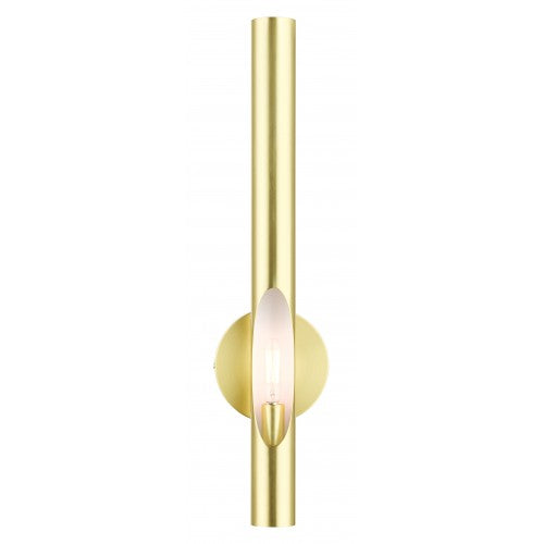 1 Light Satin Brass ADA Single Sconce Wall Sconce Livex