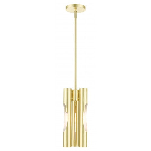 3 Light Satin Brass Pendant Chandelier Chandelier Livex