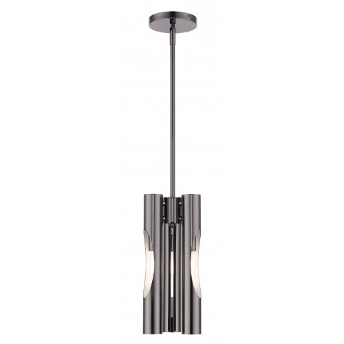 3 Light Black Chrome Pendant Chandelier Chandelier Livex