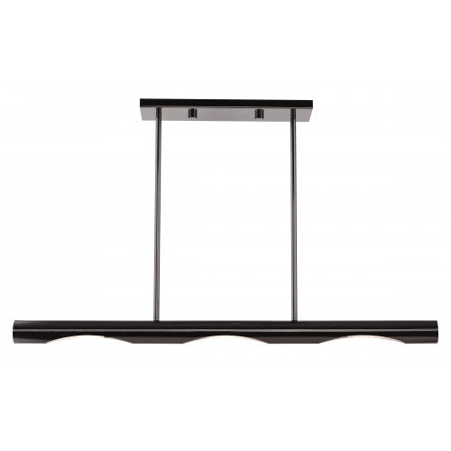 3 Light Black Chrome Linear Chandelier Linear Livex