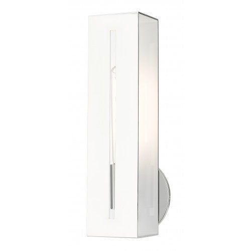 1 Light Polished Chrome ADA Single Sconce Wall Sconce Livex