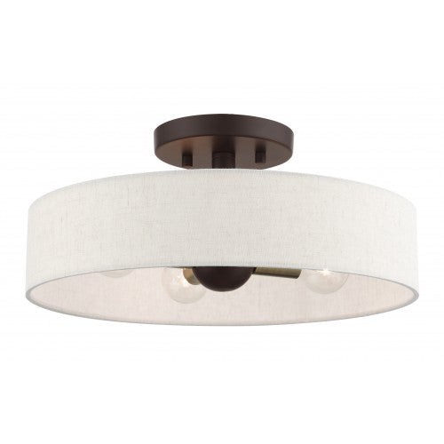 4 Light Bronze Semi Flush Mount Semi Flush Livex