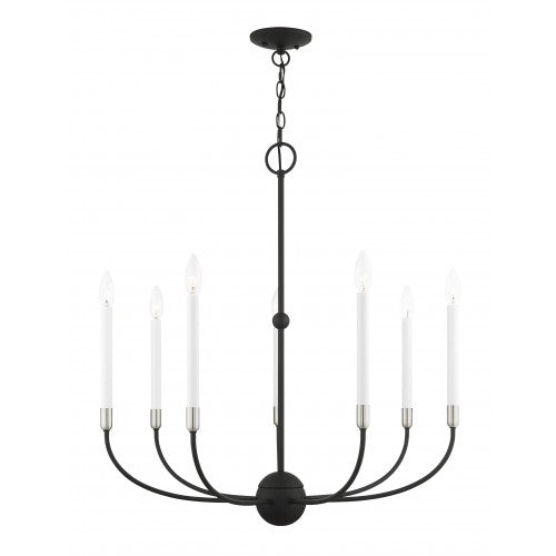 7 Light Black Chandelier Chandelier Livex