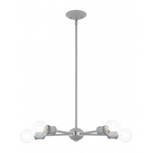 5 Light Nordic Gray Chandelier Chandelier Livex