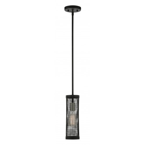 1 Light Black Pendant Pendant Livex