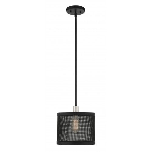 1 Light Black Pendant Pendant Livex