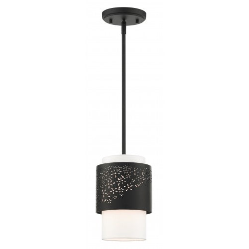 1 Light Black Pendant Pendant Livex