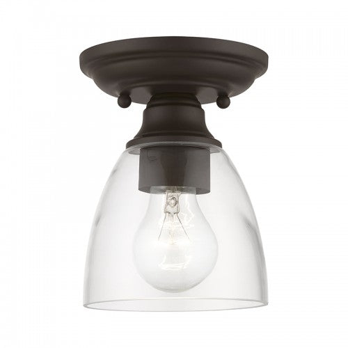 1 Light Bronze Petite Semi-Flush Semi Flush Livex