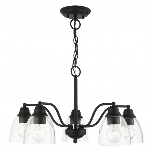 5 Light Black Chandelier Chandelier Livex