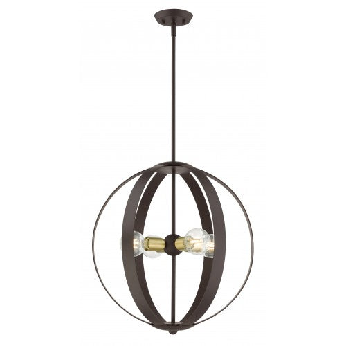 4 Light Bronze Chandelier Chandelier Livex