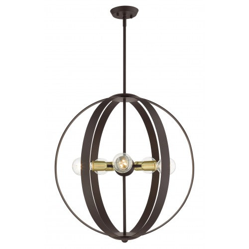 5 Light Bronze Chandelier Chandelier Livex