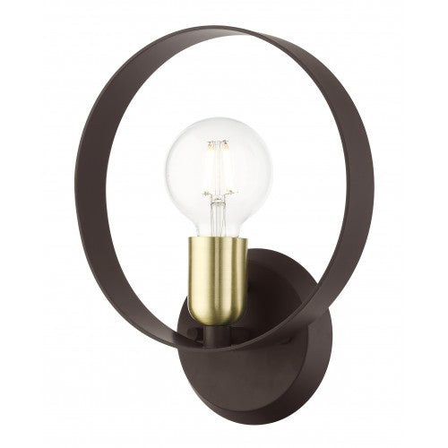 1 Light Bronze ADA Single Sconce Wall Sconce Livex