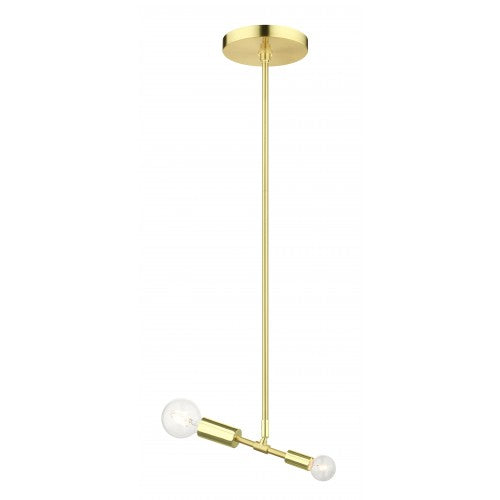 2 Light Satin Brass Pendant Pendant Livex