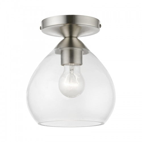 1 Light Brushed Nickel Semi-Flush Semi Flush Livex