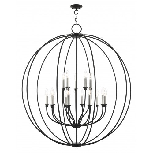 15 Light Black Chandelier Chandelier Livex