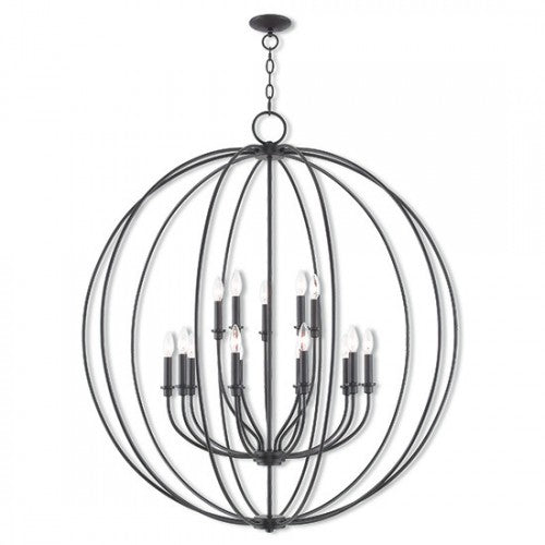 15 Light Bronze Foyer Chandelier Chandelier Livex